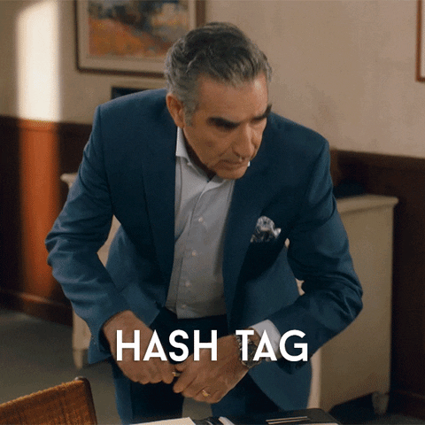 man saying, 'Hash tag, is that two words?'